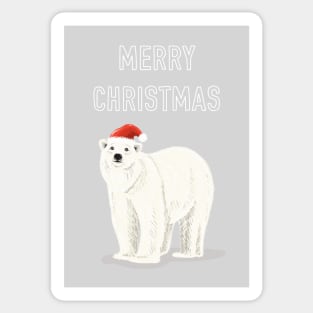 Merry Christmas Polar Bear Sticker